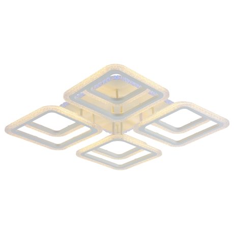 Светодиодная диммируемая люстра с ПДУ Profit Light 8087/4+4 WHT C 224W+11W RGB 