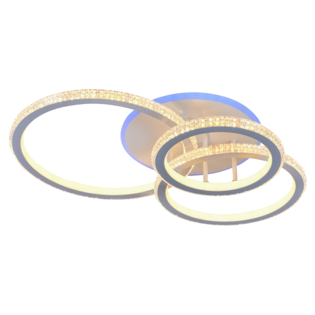 Люстра потолочная светодиодная с пультом ДУ Profit Light 8017/3 WHT 236W+10W RGB 