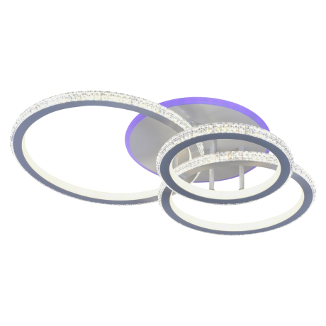 Люстра потолочная светодиодная с пультом ДУ Profit Light 8017/3 WHT 236W+10W RGB 