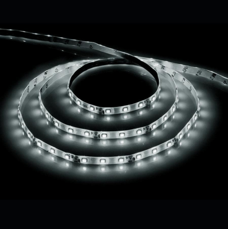 5м. Cветодиодная лента белого цвета 4000К 2835 4,8W 12V 60LED/m IP20 Feron LS603 41446