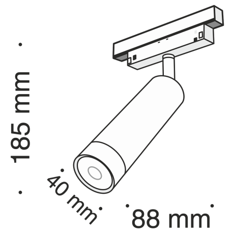 Светильник на штанге Maytoni Technical Focus LED TR019-2-7W3K-B 