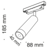 Светильник на штанге Maytoni Technical Focus LED TR019-2-7W3K-B 