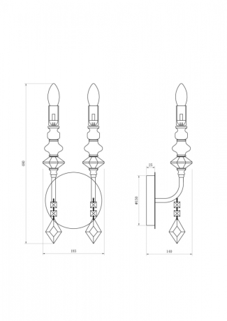 Бра Lucia Tucci Maya MAYA W4450.2 chrome 