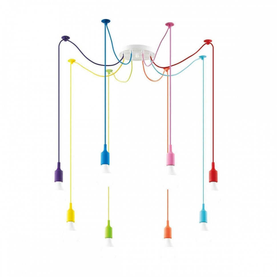 Люстра-паук со светодиодными лампочками E27, комплект от Lustrof. №141925-624495, цвет разноцветный