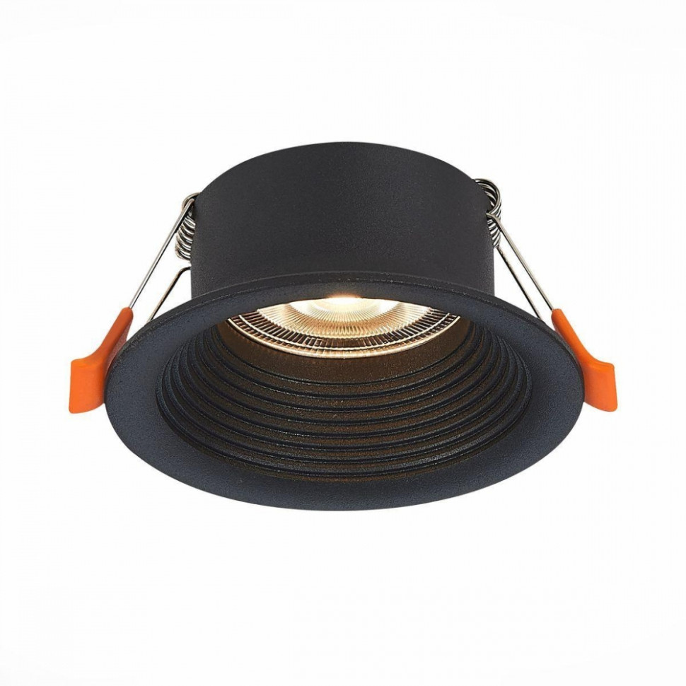 Встраиваемый точечный светильник ST-Luce ST202.408.01, цвет матовый черный - фото 1