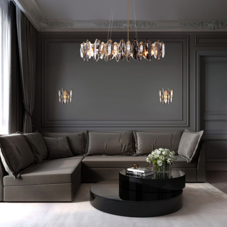 Подвесной светильник c хрусталем Bogate's Onyx 372/8 (a065319) 