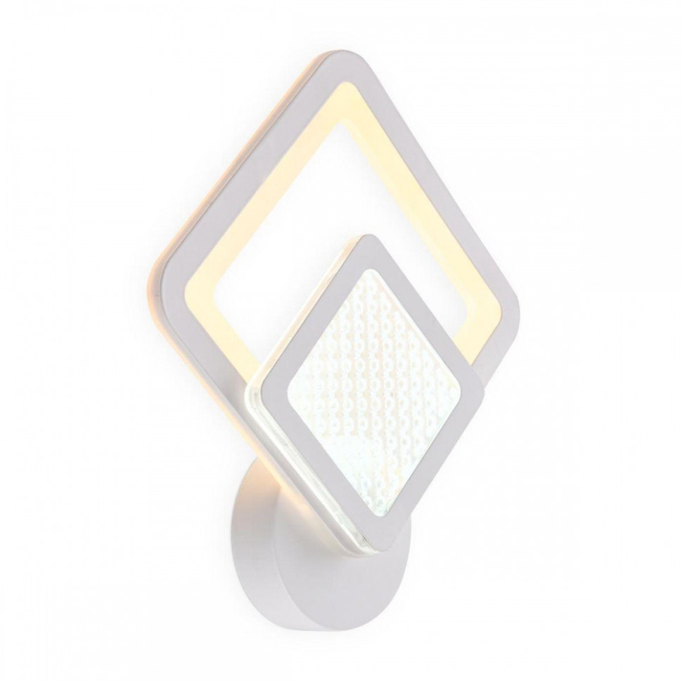 Настенный светодиодный светильник Ambrella light FA4284 WH настенный пластиковый патрон smartbuy