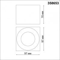 Накладной светодиодный светильник Patera Novotech 358653