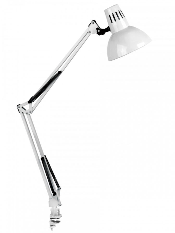 Настольный светильник на струбцине Camelion белый KD-312 C01 (5764)