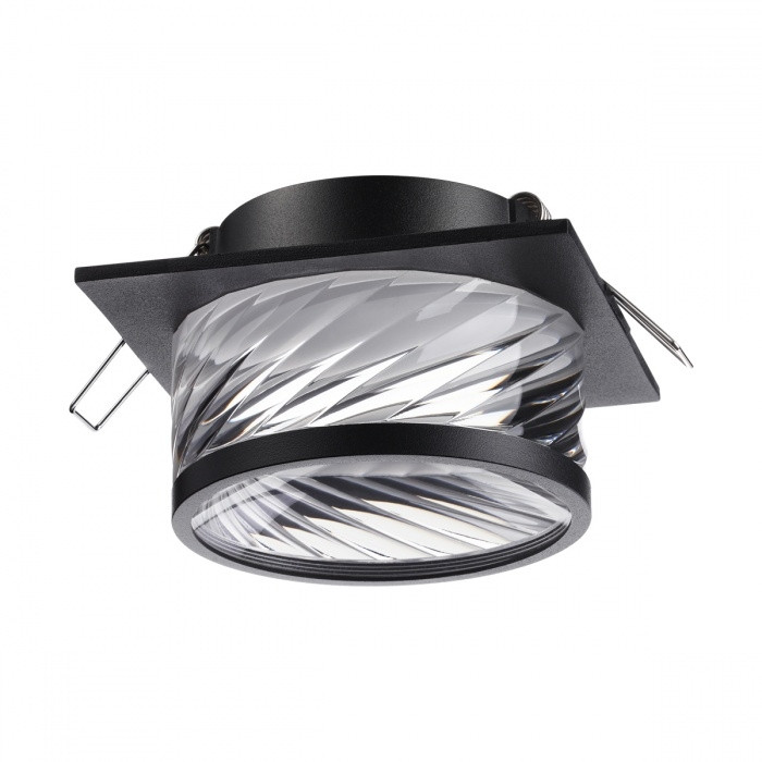 Точечный светильник со светодиодной лампочкой GU10, комплект от Lustrof. №369591-647359, цвет черный - фото 1