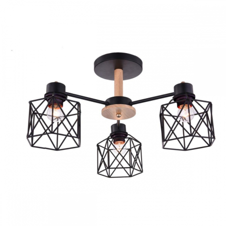 Потолочная люстра Escada 508/3PL E27*60W Black DALLAS 