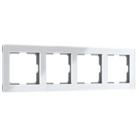 Рамка на 4 поста Werkel Acrylic (белый) W0042701