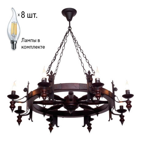 Люстра с лампочками Velante 586-723-08+Lamps 