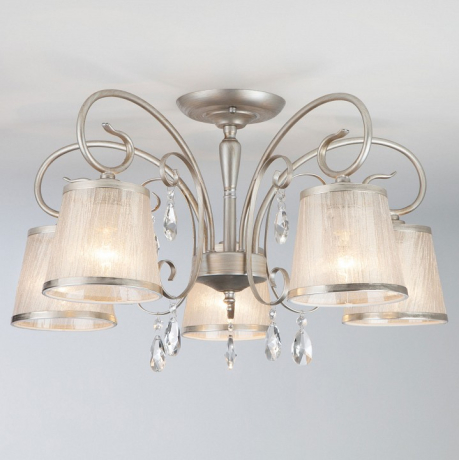 Потолочная люстра Eurosvet Liona 60065/5 серебро 