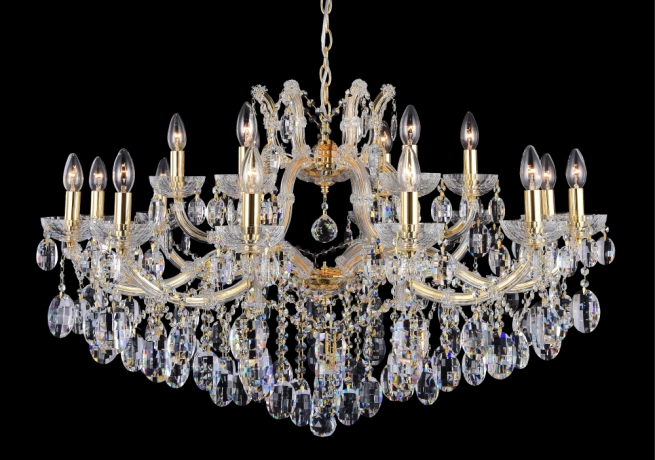 Подвесная люстра Crystal Lux Hollywood SP12+6 Gold 