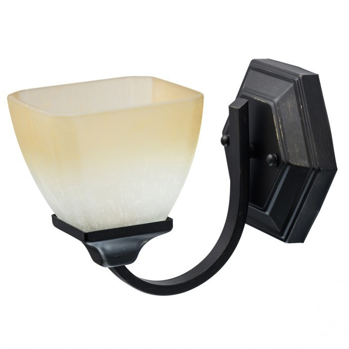 Бра со светодиодной лампочкой E27, комплект от Lustrof. №160905-673968, цвет черный с медной патиной