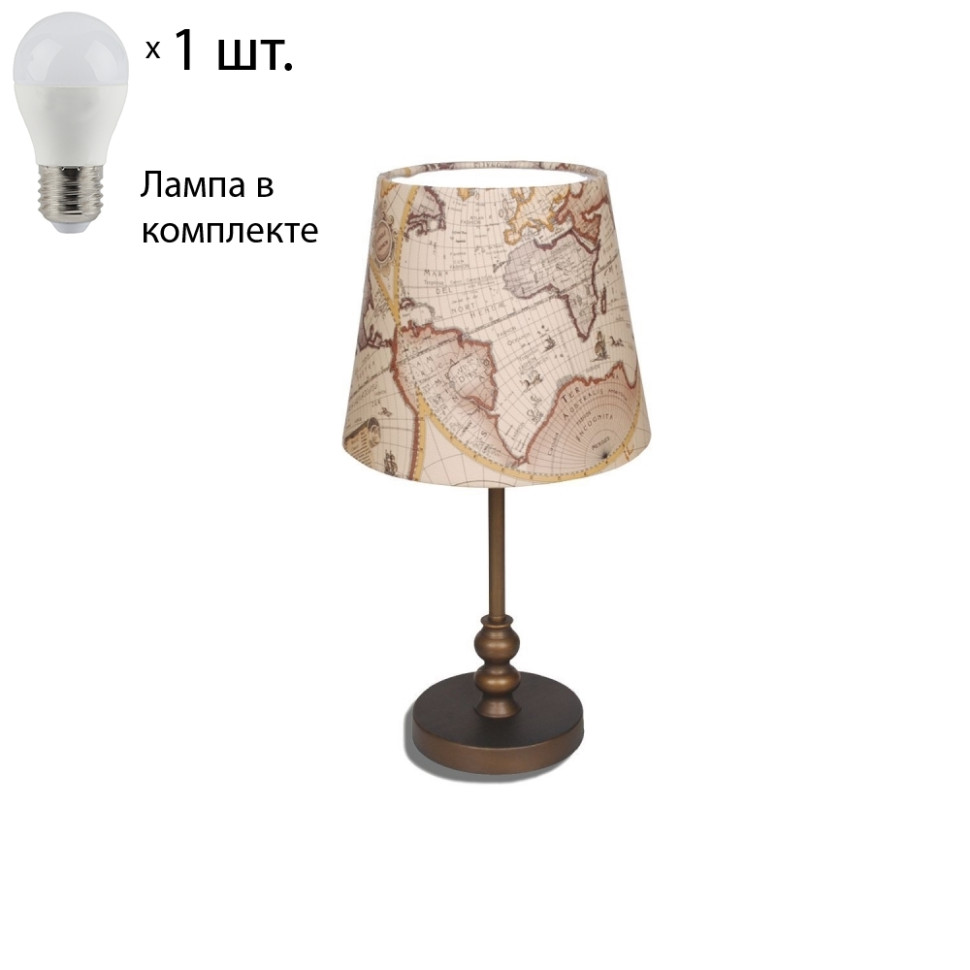 Настольная лампа с лампочкой Favourite Mappa 1122-1T+Lamps E27 P45 подвесная люстра favourite mappa 1122 6p