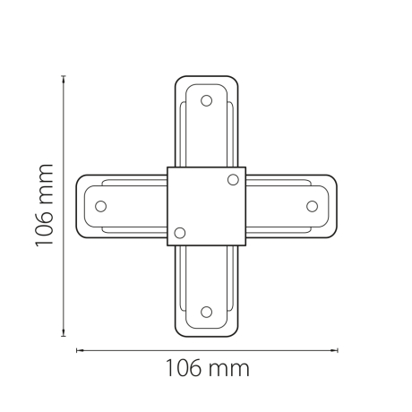 Соединитель с токопроводом X-образный для треков Lightstar Barra 502149 