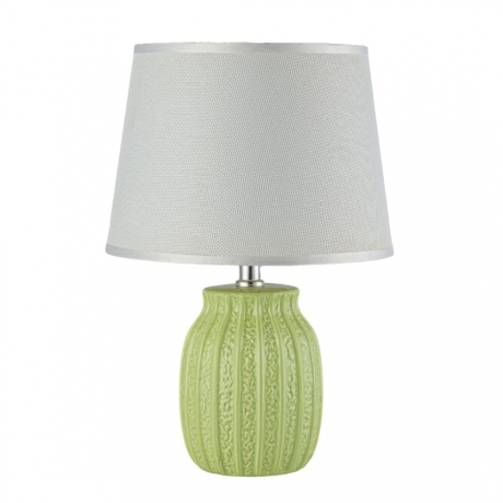 Настольная лампа с абажуром и с лампочкой Arti Lampadari Gadoni E 4.1.T3 LGR+Lamps 