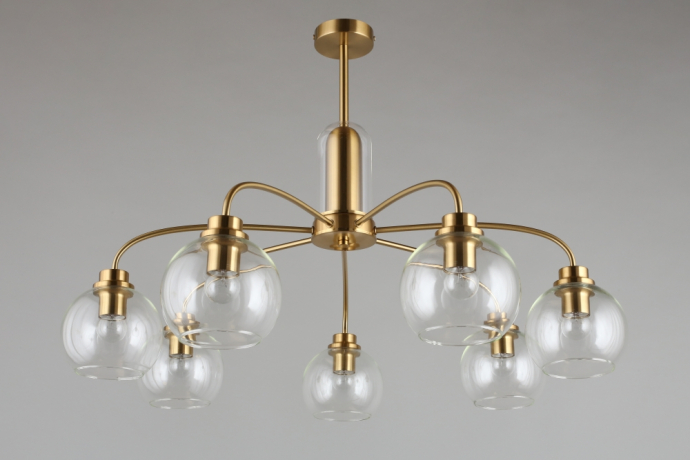 Люстра на штанге с лампочками Omnilux OML-68107-07+Lamps 