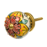 Нарушена упаковка! <303120> 66127 BLUMEN HAUS Ручка керамическая для мебели ''Марокканский узор'', ручная роспись, цвет разноцветный /246/6
