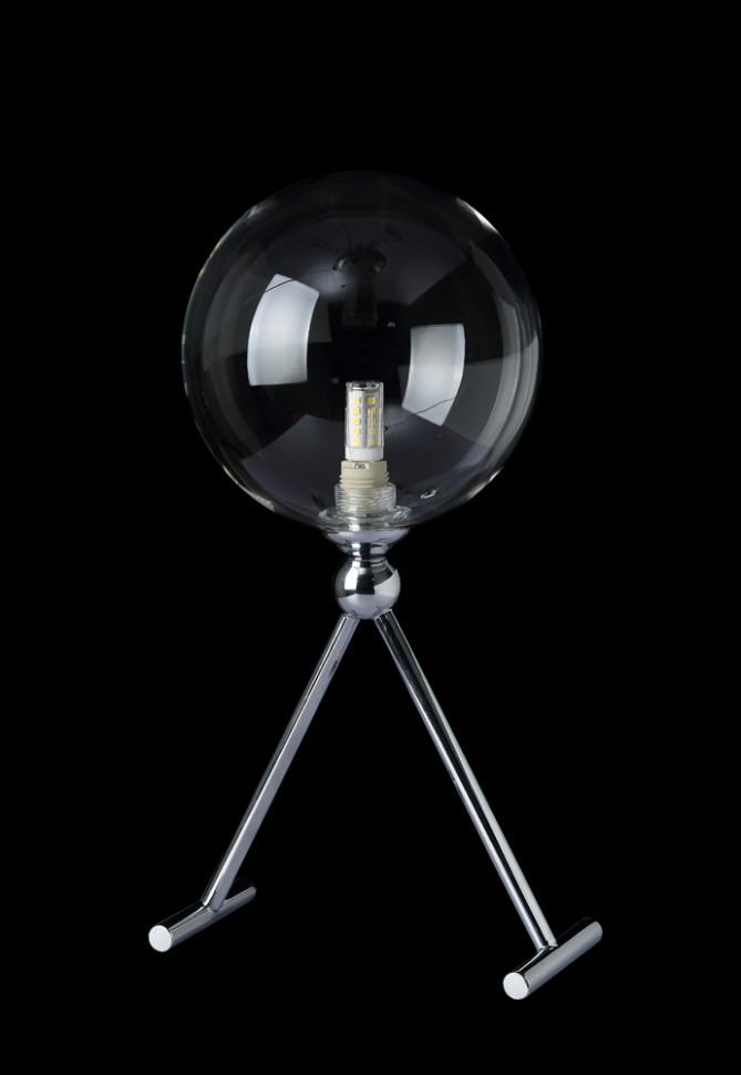 Настольная лампа с лампочкой CRYSTAL LUX FABRICIO LG1 CHROME/TRANSPARENTE+Lamps, цвет хром FABRICIO LG1 CHROME/TRANSPARENTE+Lamps - фото 1