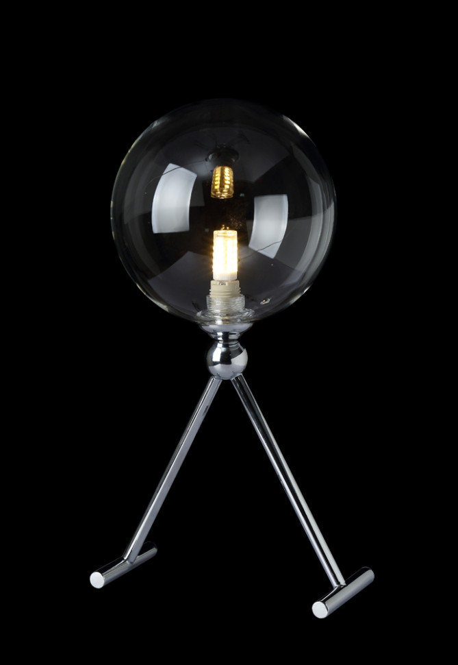 Настольная лампа с лампочкой CRYSTAL LUX FABRICIO LG1 CHROME/TRANSPARENTE+Lamps, цвет хром FABRICIO LG1 CHROME/TRANSPARENTE+Lamps - фото 2