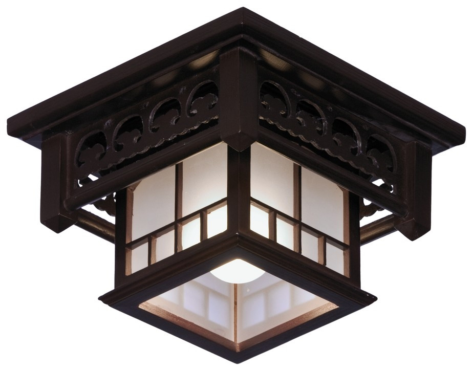 Светильник потолочный со светодиодной лампочкой E27, комплект от Lustrof. №151067-623431, цвет темно-коричневый - фото 1