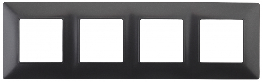 Нарушена упаковка.  <169367> Рамка на 4 поста (антрацит) Эра Elegance 14-5004-05 () Б0034403 