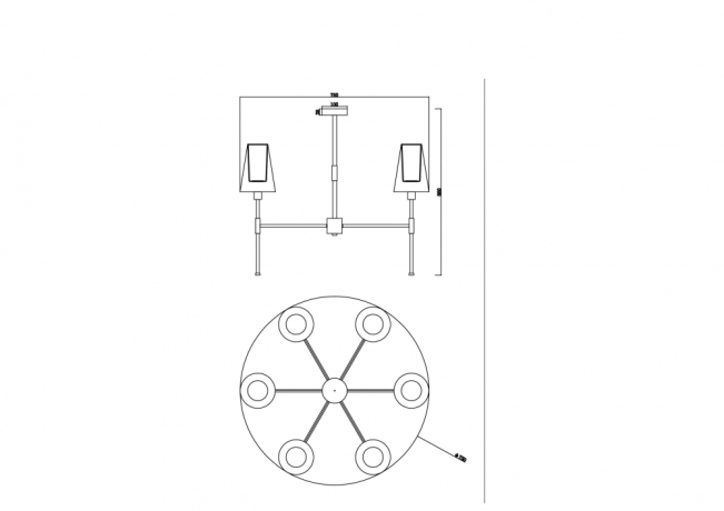 Люстра на штанге Freya FR5196PL-06CH 