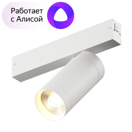 Однофазный LED светильник 20W 3000-6000К для трека с поддержкой ''Алиса'' Smart Denkirs DK8020-WH 