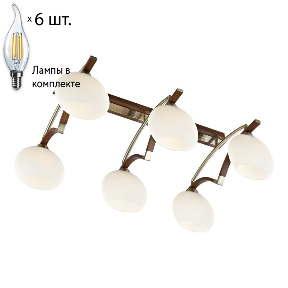 Потолочная люстра с лампочками Velante 269-527-06+Lamps