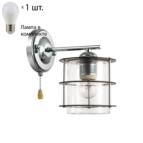 Бра с лампочкой Lumion Rotondum 3504/1W+Lamps E27 P45 