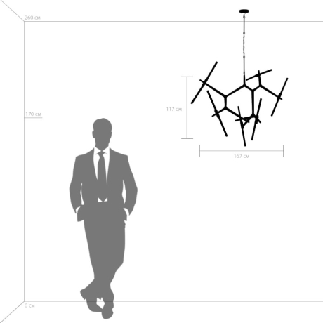 Люстра с Led лампочками в комплекте Lightstar 742147+Lamps 