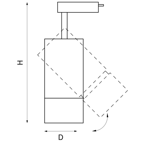Однофазный LED светильник 40W 3000К для трека Volta Lightstar 229436 