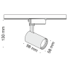 Однофазный LED светильник 6W 3000К для трека Maytoni Track TR003-1-6W3K-B