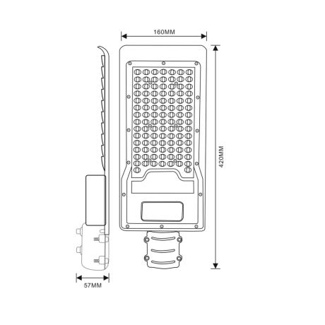 Уличный консольный светильник Эра -0-50K-100 (401828)