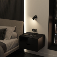 Розетка с заземлением, шторками и USB тип A+C Gallant (чёрный хром) W5071735 Werkel