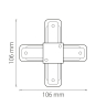 Соединитель с токопроводом X-образный для треков Lightstar Barra 502146 