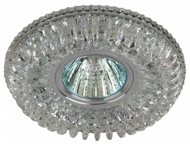 Точечный встраиваемый светильник cо светодиодной подсветкой Эра DK LD34 SL/WH Б0036479 