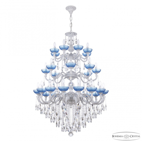 Подвесная люстра Bohemia Ivele Crystal AL7801 AL78101/16+8+8/300/3d B WMN P Aquamarine/M-1F 