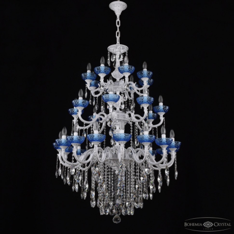 Подвесная люстра Bohemia Ivele Crystal AL7801 AL78101/16+8+8/300/3d B WMN P Aquamarine/M-1F 