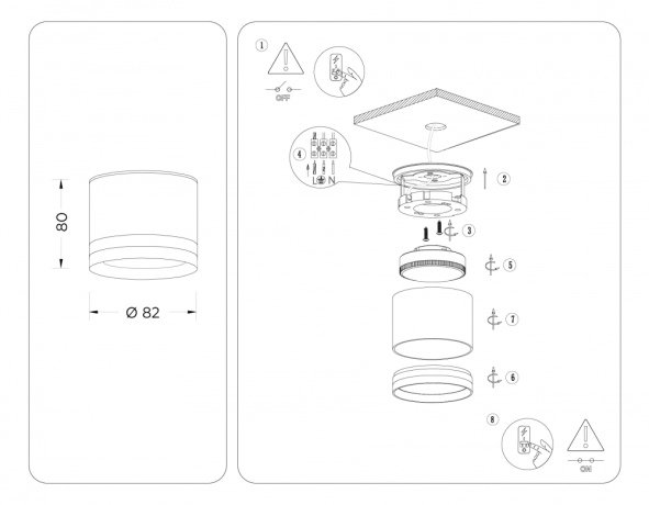 Встраиваемый светильник с лампочкой Ambrella light TN6571+Lamps 