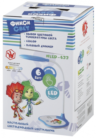 Настольная лампа ЭРА Фиксики NLED-433-6W-BU Б0028462 