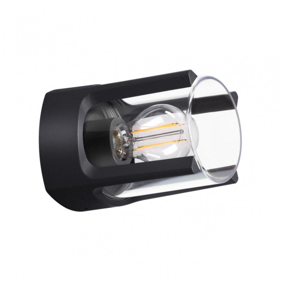 Настенный уличный светильник со светодиодной лампочкой E27, комплект от Lustrof. №619119-642460, цвет черный