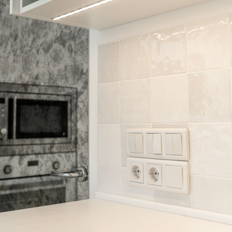 Выключатель двухклавишный проходной (перламутровый рифленый) Werkel 133882