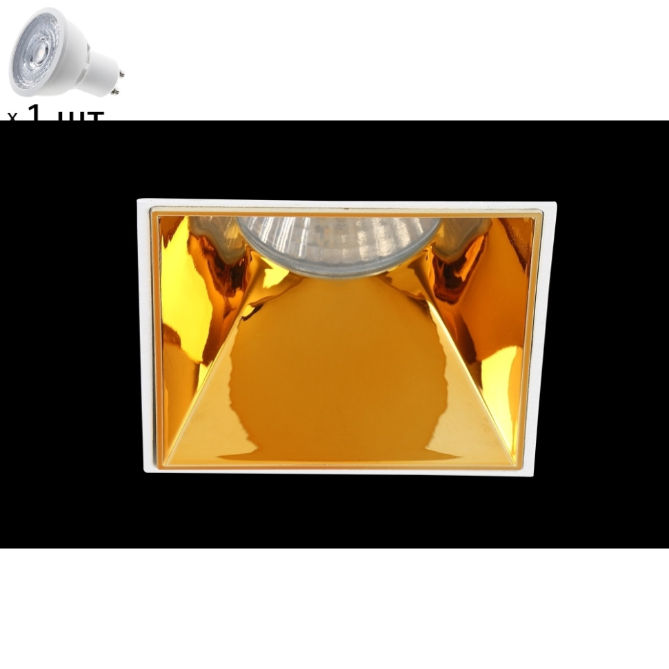 Точечный светильник с лампочкой CRYSTAL LUX CLT 051C1 WH-GO+Lamps