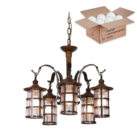 Люстра с лампочками Velante 588-703-05+Lamps 