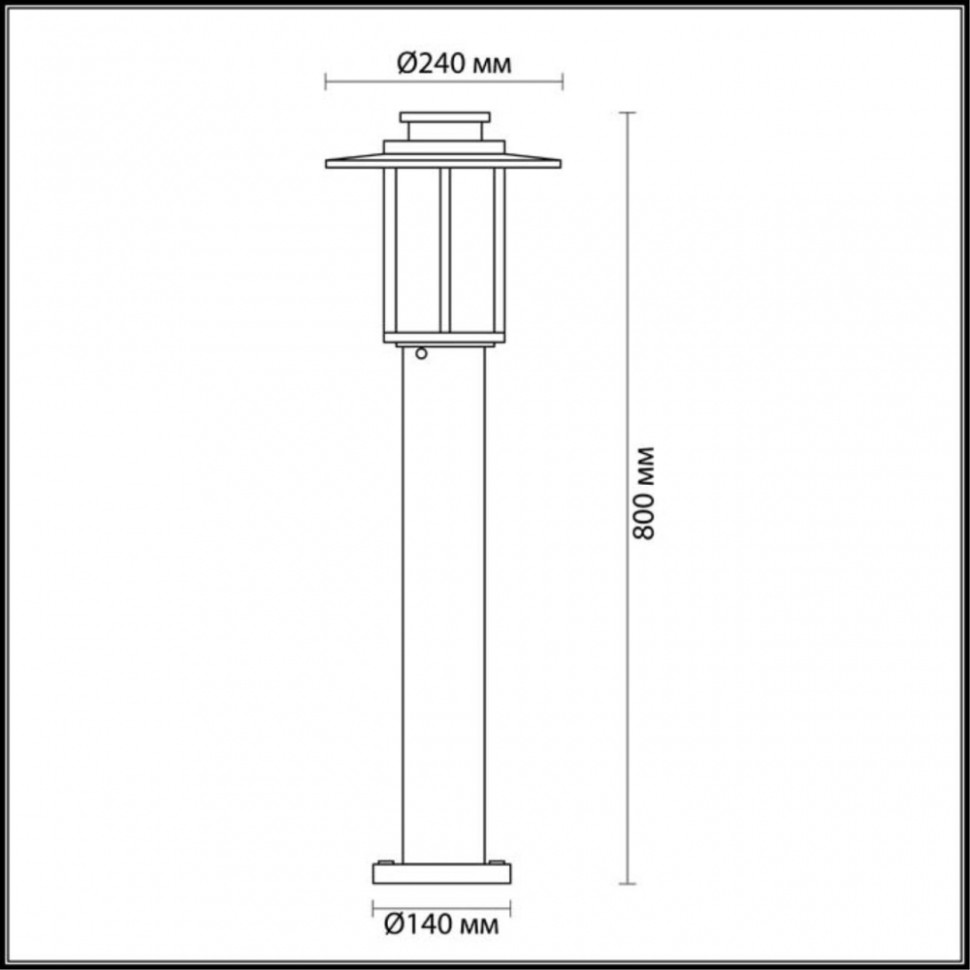 Уличный столб со светодиодной лампочкой E27, комплект от Lustrof. №105239-694164, цвет коричневый - фото 3
