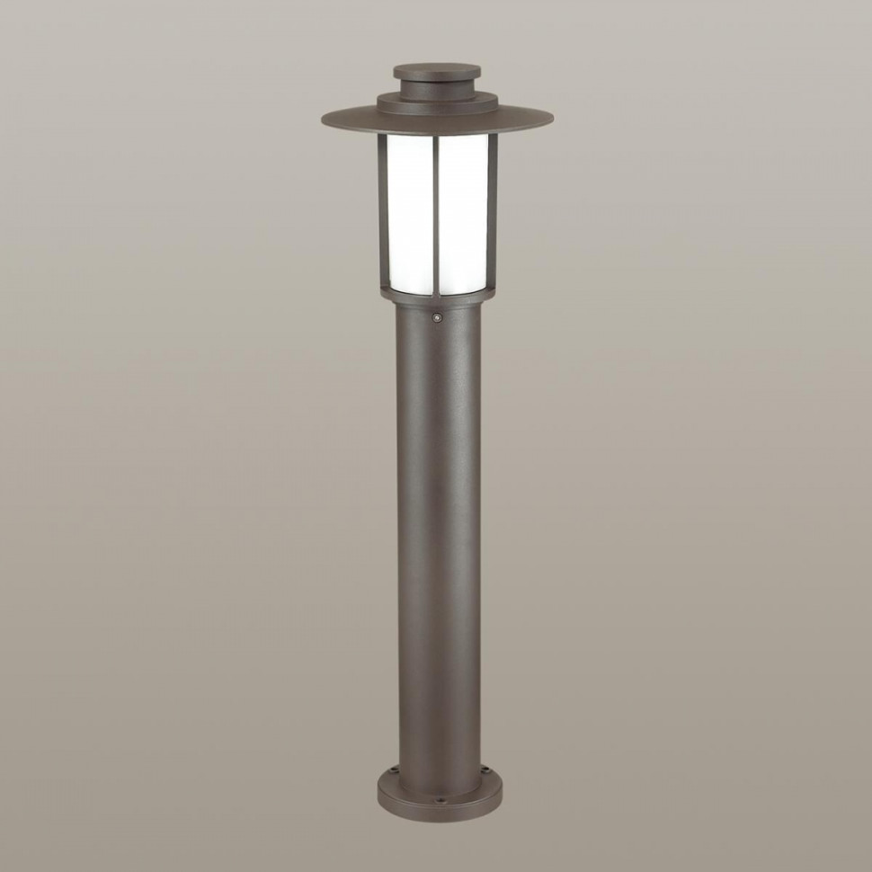Уличный столб со светодиодной лампочкой E27, комплект от Lustrof. №105239-694164, цвет коричневый - фото 4
